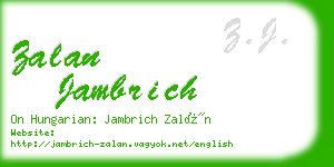 zalan jambrich business card